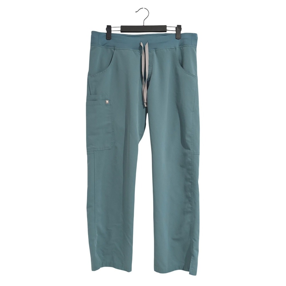 Figs Technical Collection Teal Blue Scrub Pants MEDIUM PETITE